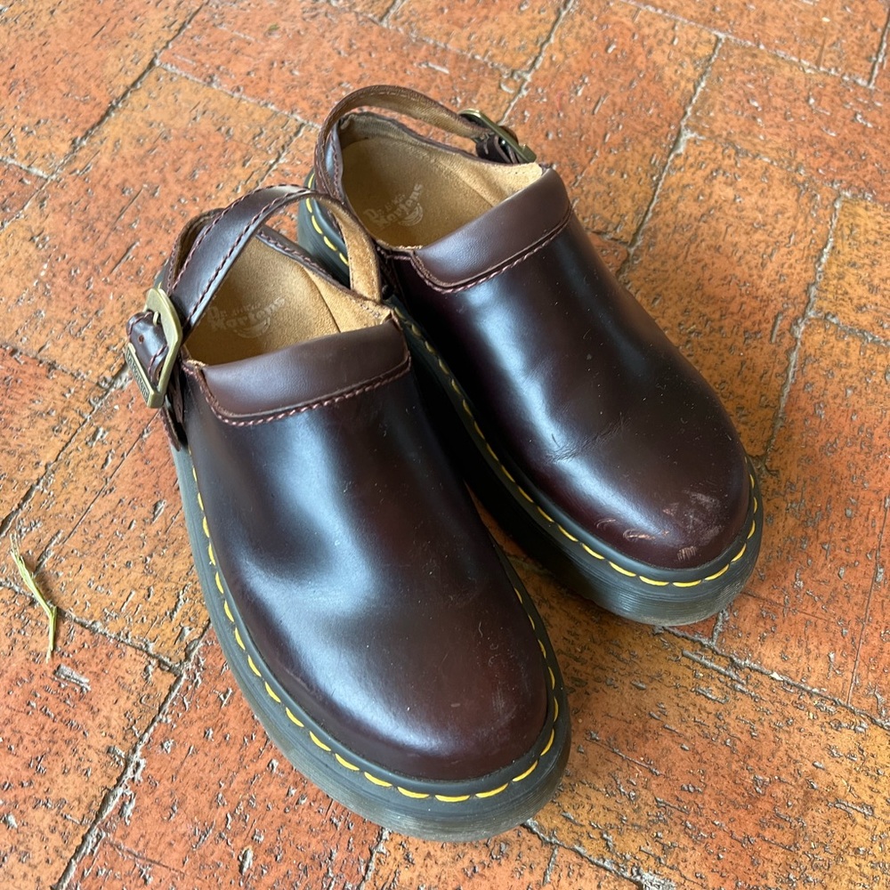 Dr. Martens Brown Leather Mules - Picture 3 of 5